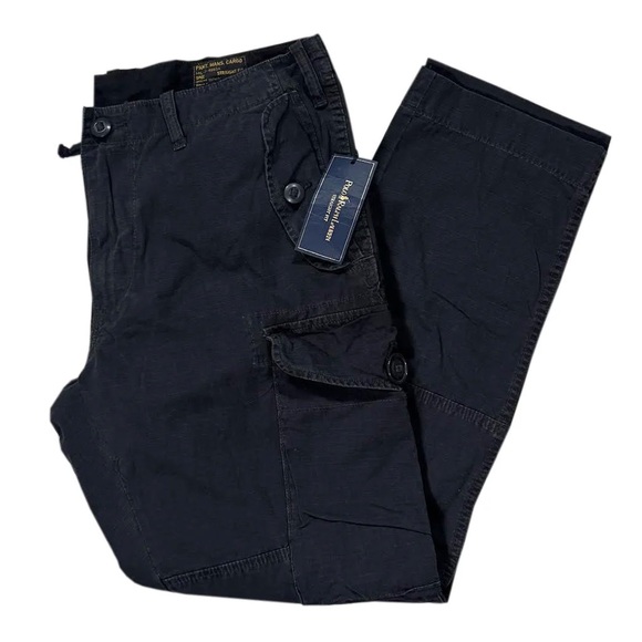 Polo Ralph Lauren Other - Polo Ralph Lauren Straight Fit Black Cargo Pants (Size 36/32) NWT